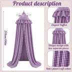 SmoothNovelty Gingham Plaid Bed Canopy - Image 2