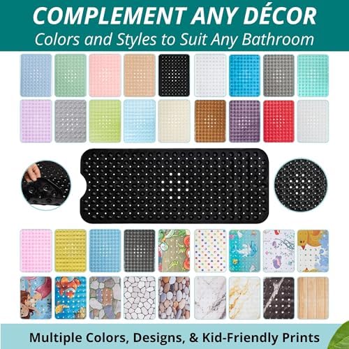 ENKOSI Non-Slip Bath Mat and Shower Mat 40x16 Extra Long - Image 6