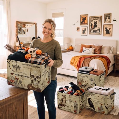 4 Pcs Vintage Halloween Storage Basket - Image 4