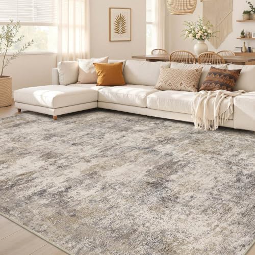 Nakagishi Boho 6x9 Area Rug Living Room Rugs Machine Washable Brown Grey by NakagishiAreaRug