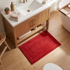 GRANNY SAYS Red Bathroom Rug 16" x 24", Non-Slip Microfiber Bath Mat - Image 4