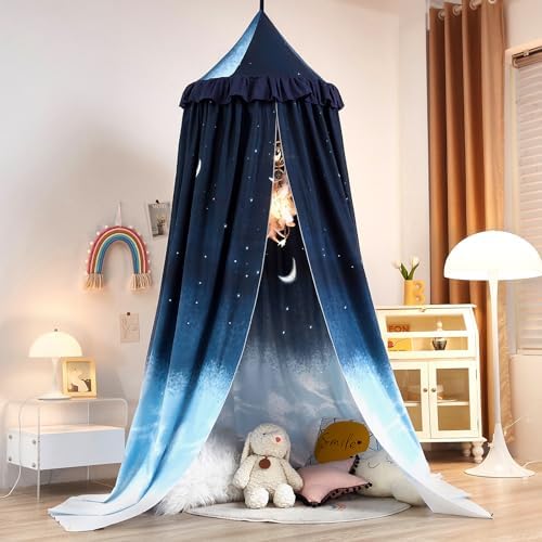 Kertnic Decor Princess Canopy for Girls Bed, Soft Smooth Playing Tent Canopy - Image 6