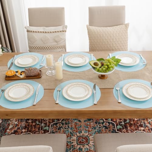 SHACOS 100 pcs Round Paper Placemats Disposable 13 inch Colored Paper - Image 7