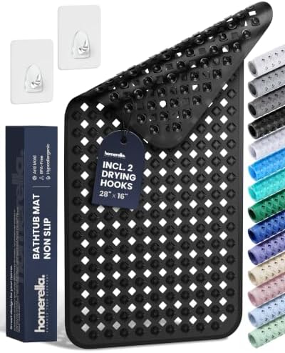 homerella Bathtub Mat Non Slip 28x16 Shower Mat Non Slip Anti Mold BPA Free by Homerella