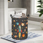 Space rocket Storage Bin Foldable Nursery Basket - Image 7