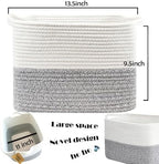 COMFY-HOMI Square Woven Cotton Rope Basket - Image 4