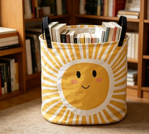 Collapsible Round Storage Basket, Waterproof Soft-Sided Organizer - Image 5