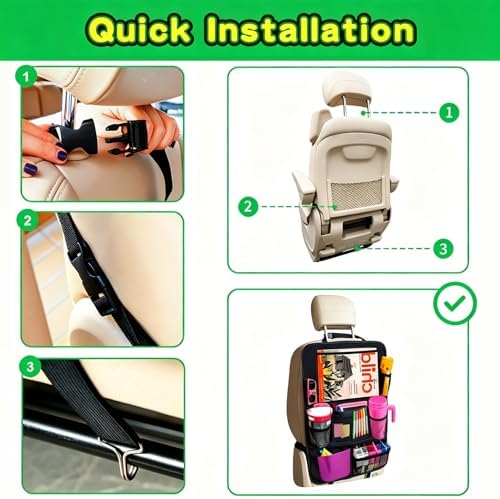 Car Organizer Kick Mats Back Seat Protector, Car Back Seat Organizer - Image 5