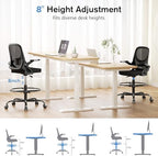 Alolo 450lbs Drafting Chair Tall Office Chair - Image 4