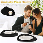 100 Pcs Disposable Paper Placemats Bulk 16.5"x13" Pebble Shape Place Mats - Image 5