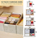 12 Pack Drawer Organizers for Clothing, Foldable Clothes Storage Box Closet - Image 3