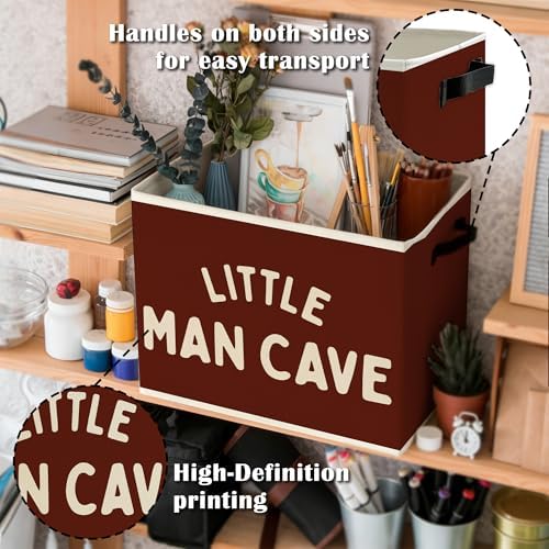 Little Man Cave Boys Storage Bins Box - Image 5