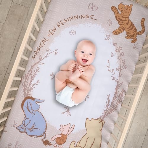 Lambs & Ivy Disney Baby Pooh Bear & Pals Cotton 3Pc Crib Bedding Set - Image 3