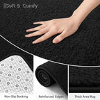 Keeko Round Area Rug 4ft for Living Room Bedroom, Soft Washable Circle Rug - Image 2