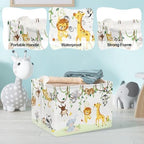 Clastyle Kid Storage Basket Woodland Vine Animal Foldable Laundry Hamper - Image 4