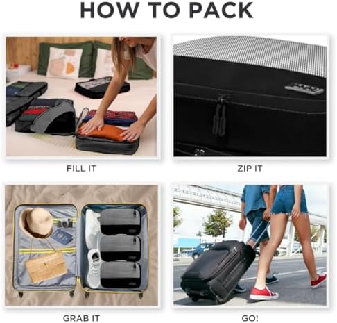 Medium 5pc Packing Cubes for Travel - Image 6