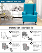 CRFATOP Wingback Chair Covers Wing Armchair Slipcovers - Image 5