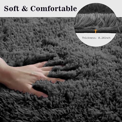 Black Bathroom Rugs Sets 3Piece Bath Mat Solid Bath Rug Floor Mats Washable - Image 3