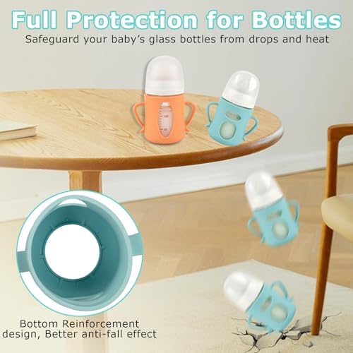 Silicone Sleeves for Pigeon Baby Bottles 5.4oz, Anti Breakage Glass Baby Bottle - Image 2