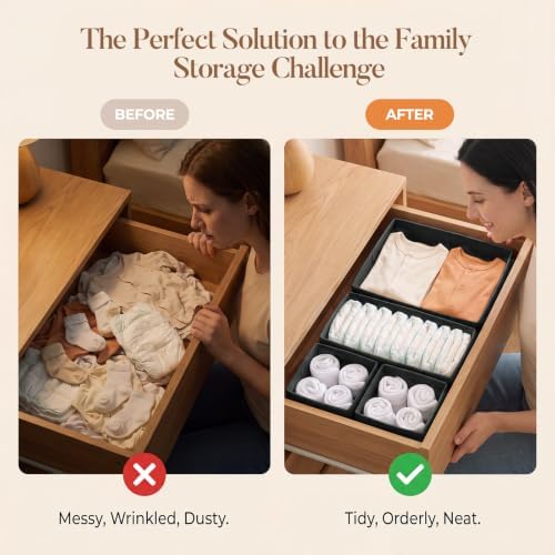 Drawer Organizer Storage for Clothes, 21 Pack - Image 4