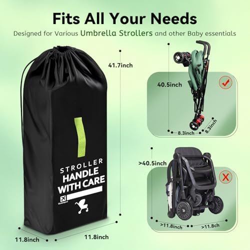 Umbrella Strollers Bag for Airplane, Stroller Travel Bag 42"H x 12"W x 12"D - Image 4