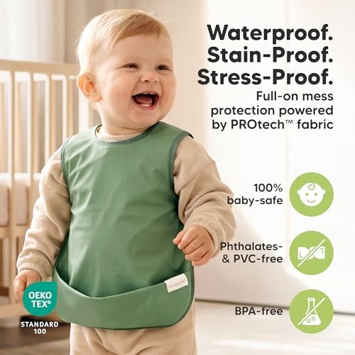 KeaBabies Waterproof Bibs for Baby Girl, 2-pk Lightweight - Image 4