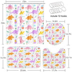 Britimes Bathroom Sets with Shower Curtain and Rugs Set of 4 - Image 2