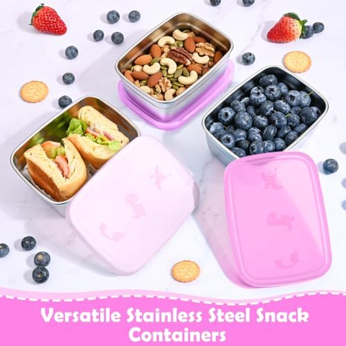 Tanjiae 3-Pack Stainless Steel Snack Containers - Image 6