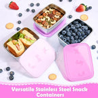 Tanjiae 3-Pack Stainless Steel Snack Containers - Image 6