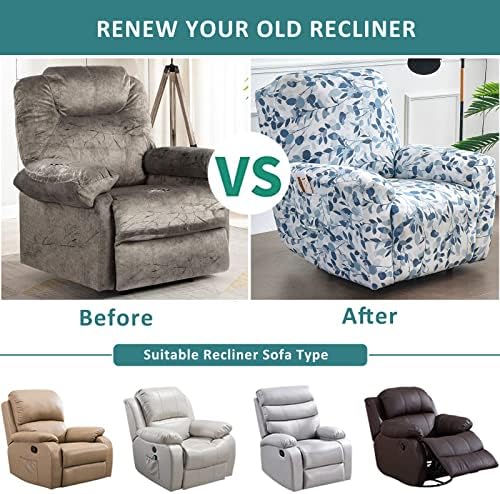 NILUOH Stretch Recliner Covers 4 Piece, Non-Slip Lazy Boy Chair Covers - Image 5