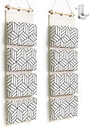 CROWNED 2Pcs Over Door Hanging Storage Bags Wall Mount Closet Organizer by HZZTYBRNY