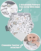 Cheeky Chompers Neckerchew Teething Bib, 2-in-1 Bandana Style Bib w/Food Grade - Image 2