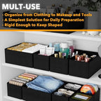 SpaceAid Drawer Organizer for Clothes, 6 Pack Dresser Drawer Organizer Bins - Image 4