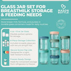 Mason Bottle Glass Breastmilk Storage Jar Set - Image 2