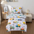 NTBED 4 Pieces Construction Toddler Bedding Set by NTBED