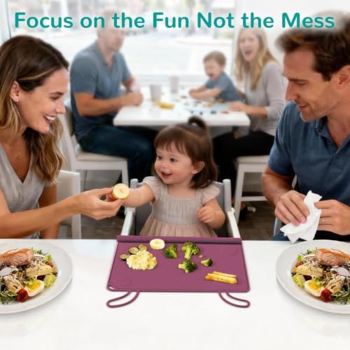 Silicone Placemat for Babygirls Eating-Out: Wipe Clean & Roll up for Outdoor - Image 5