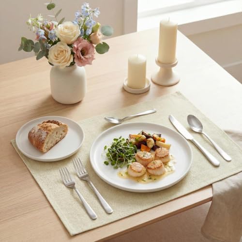 Artoid Mode Beige Placemats Set of 6, 12x18 Inch Summer Fall Washable Holiday - Image 2