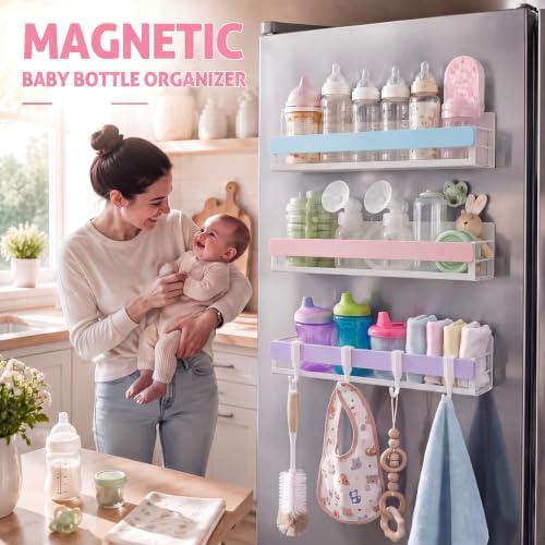 Patelai 3 Pack Pastel Magnetic Water Bottle Organizer - Image 4