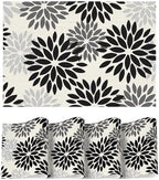 Artoid Mode Floral Vinyl Placemats Set of 4, Heat Resistant Washable Non-Slip by ArtoidMode