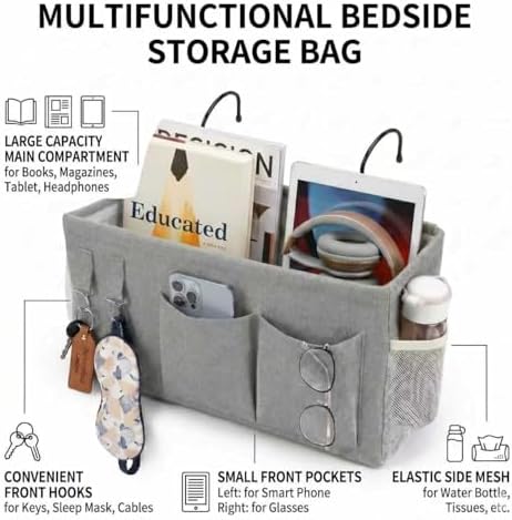 2pc Bedside Caddy Organizer - Image 3