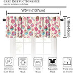 Dessert Valances Curtains Lollipop Candy Macaroon Cupcake Polka Dots Window - Image 2