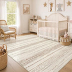 Nakagishi Boho 5x8 Area Rug Living Room Rugs Machine Washable Brown - Image 7