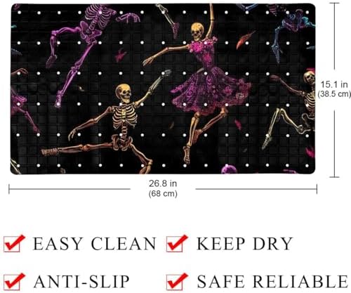 Shower Mat Bathtub Mat, 26.8x15.1 inch, Non-Slip Bath Mat - Image 4