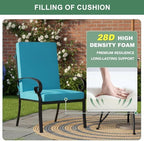 Summsun High Back Patio Dining Chair Cushions 4-Pack, 20 x 20 Inch - Image 6