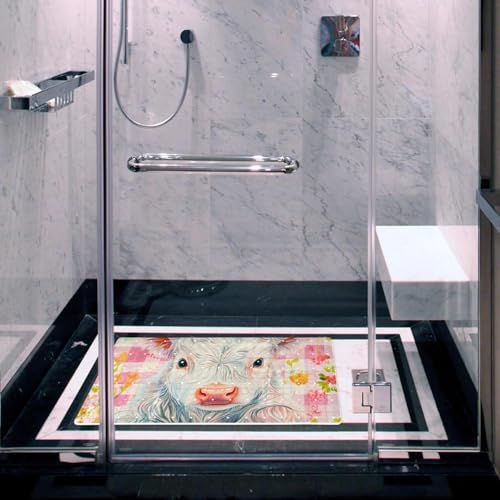 Bathtub Mat Non Slip 26.8x15.1 Inch, Cute Cow Shower Mat - Image 6