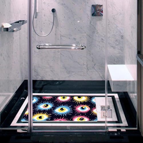 Bathtub Mat Non Slip 26.8x15.1In, Magic Evil Eyes Bath Mat - Image 6