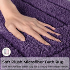 GRANNY SAYS Purple Bathroom Rugs Set 2 Piece, Non Slip Bath Mats - Image 3