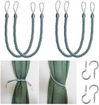 BEL AVENIR 4 Pack Curtain Tiebacks Ropes Tie-Backs, Handmade Holdbacks by BELAVENIR