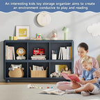 ONBRILL Kids Bookshelf with 6 Cube Storage, Toy Storage Organizer - Image 3