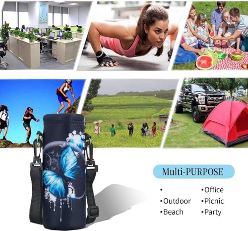 AUPET Water Bottle Bag Carrier, 24oz/32oz Insulated Neoprene bottle Sling - Image 3